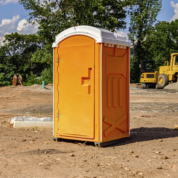 how often are the porta potties cleaned and serviced during a rental period in Dimock